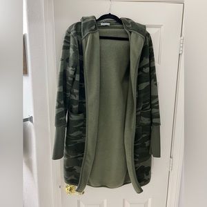 Camo sweater duster